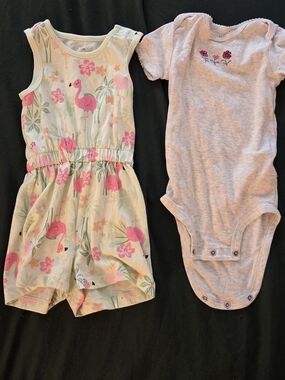 Garanimals Flamingo Outfit And 1 Carters Onesie 18 MONTHS